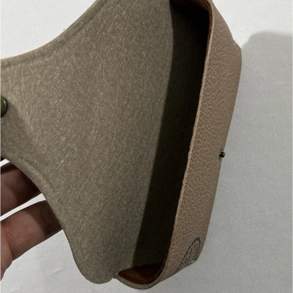 Ray Ban Eyeglasses Brown Tan Sunglasses Carry Case Protective Pleather Grain